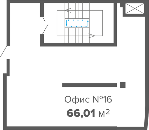 Планировка 1-комн 66,01 м²