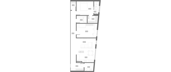 Планировка 2-комн 84,2 м²