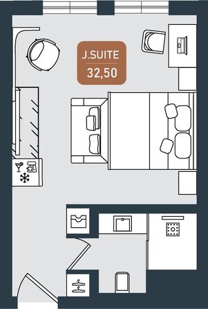 Планировка Номер 32,5 м²