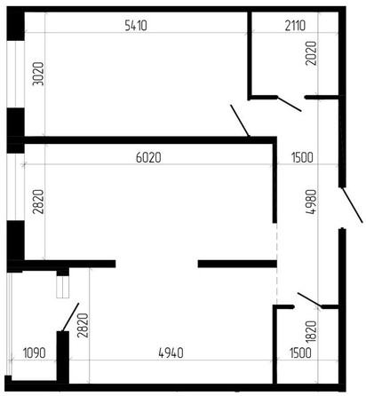 Планировка 2-комн 64, 64,3 м²