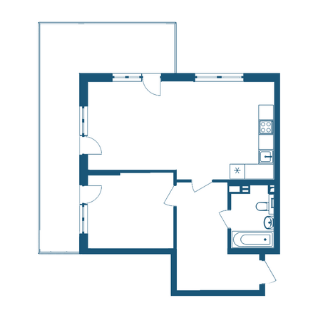 Планировка 2-комн 78,02 м²