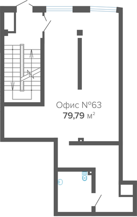 Планировка 1-комн 79,79 м²