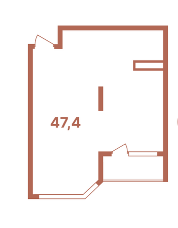 Планировка Студия 47,4 м²