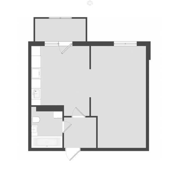 Планировка Студия 31,42 м²