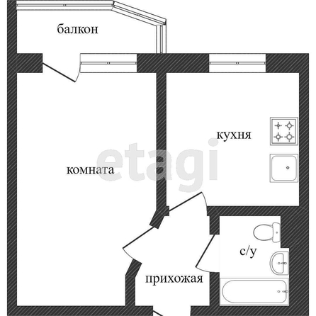 
   Продам 1-комнатную, 39.1 м², Солнечная ул, 57к2

. Фото 1.