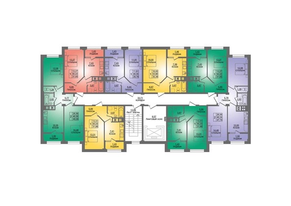 
   Продам 2-комнатную, 48.08 м², Портрет, литера 2

. Фото 1.