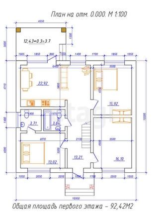 
   Продам таунхаус, 150 м², Тлюстенхабль

. Фото 1.