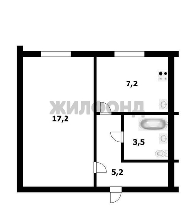 
   Продам 1-комнатную, 33.1 м², Кипарисовая ул, 17

. Фото 5.
