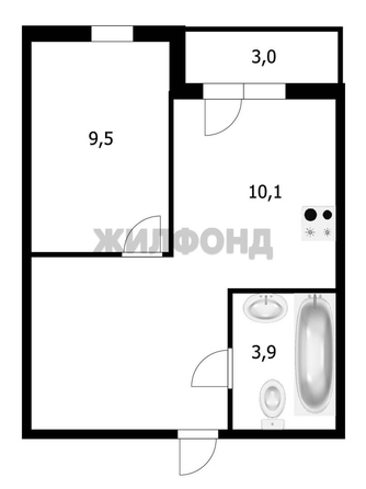 
   Продам 1-комнатную, 33.9 м², Западный Обход ул, 39/2кор.1

. Фото 18.