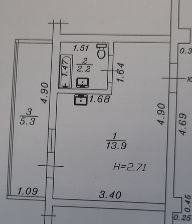 
   Продам студию, 22 м², Жолоба ул, 2/59Б

. Фото 9.