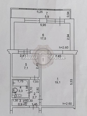 
   Продам 2-комнатную, 50.6 м², Южная промышленная зона тер, 5

. Фото 31.