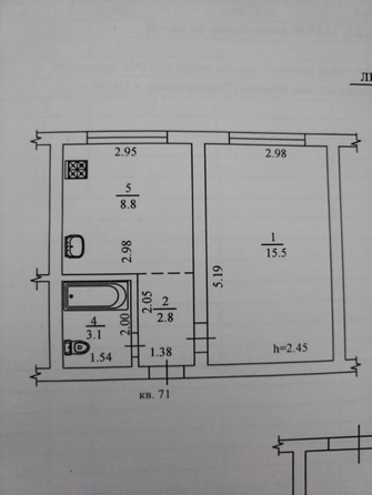 
   Продам 1-комнатную, 30 м², Лесная ул, 20

. Фото 6.