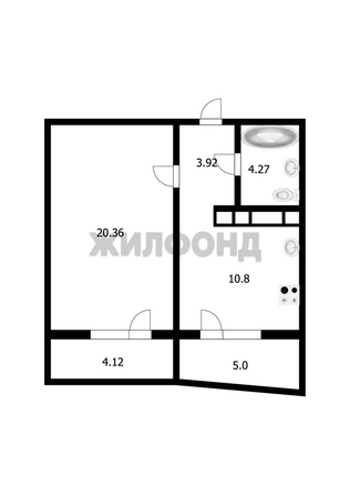 
   Продам 1-комнатную, 45 м², Карякина ул, 5 к1

. Фото 3.
