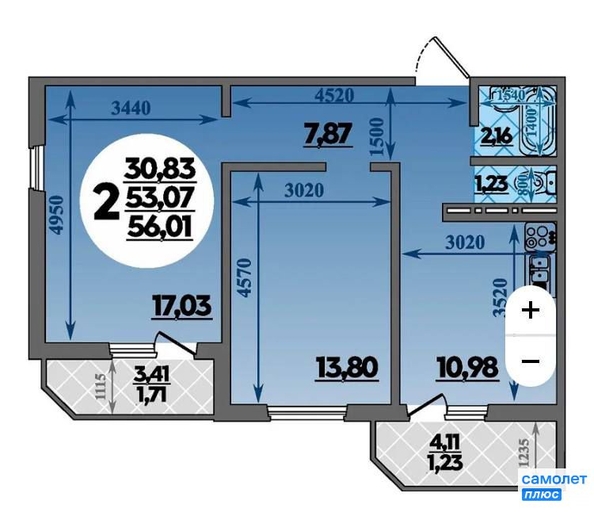 
   Продам 1-комнатную, 47.62 м², Генерала Трошева Г.Н. ул, 21

. Фото 5.