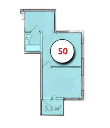 
   Продам 2-комнатную, 49.5 м², Следопытов ул, 6

. Фото 17.