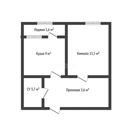 
   Продам 1-комнатную, 38.7 м², Героя Георгия Бочарникова ул, 4 к3

. Фото 1.