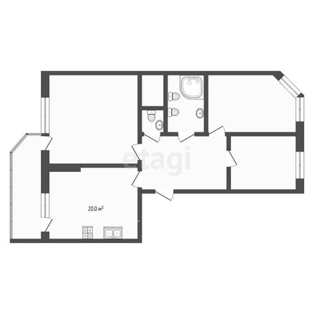 
   Продам 3-комнатную, 132.2 м², Кубанская Набережная ул, 37

. Фото 17.