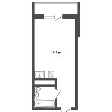 
   Продам студию, 19.2 м², Заполярная ул, 37/2

. Фото 1.