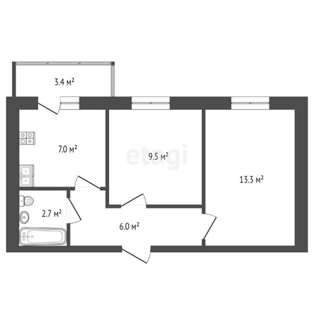 
   Продам 2-комнатную, 38.3 м², Тургенева ул, 33/3  21

. Фото 30.