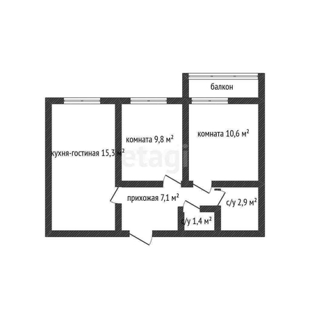 
   Продам 2-комнатную, 48.7 м², Домбайская ул, 55

. Фото 1.