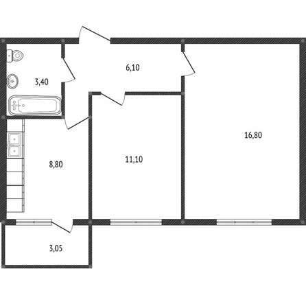 
   Продам 2-комнатную, 46.2 м², Феодосийская ул, 23/5

. Фото 1.