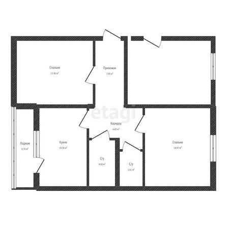 
   Продам 2-комнатную, 59.3 м², Восточно-Кругликовская ул, 74

. Фото 35.