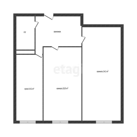 
   Продам 2-комнатную, 75.4 м², Ярославская ул, 113

. Фото 1.