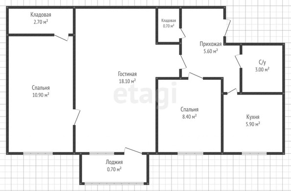 
   Продам 3-комнатную, 55.3 м², Ставропольская ул, 171

. Фото 23.