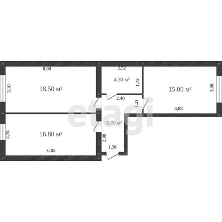 
   Продам 2-комнатную, 61.9 м², Беговая ул, 56/2

. Фото 21.