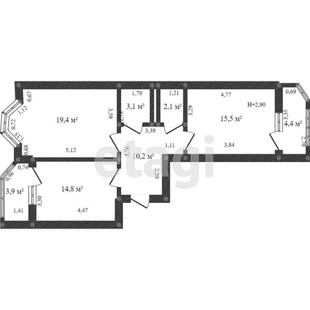 
   Продам 2-комнатную, 61.2 м², Лиссабонская ул, 109/28

. Фото 11.