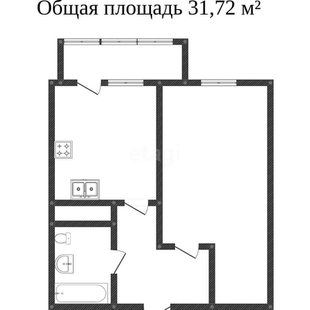 
   Продам 1-комнатную, 30 м², Красных Партизан ул, 1/4 к16

. Фото 1.