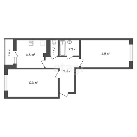 
   Продам 2-комнатную, 60.2 м², Конгрессная ул, 19/1/1

. Фото 23.