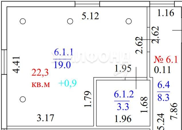 
   Продам 1-комнатную, 22.3 м², Ленина пр-кт, 47А

. Фото 6.