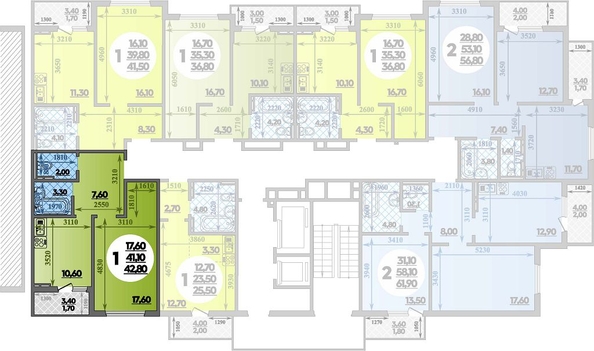 
   Продам 1-комнатную, 42.8 м², Героя Владислава Посадского ул, 17

. Фото 1.