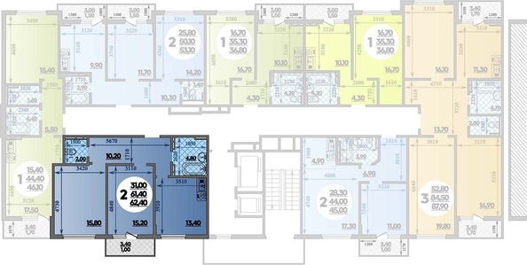 
   Продам 2-комнатную, 62.4 м², Героя Владислава Посадского ул, 17

. Фото 1.