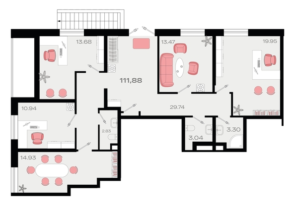 
   Продам офис, 113.6 м², Северный жилой район мкр, 8

. Фото 1.