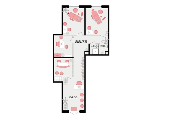 
   Продам офис, 88.73 м², Римские каникулы, литера 3

. Фото 1.