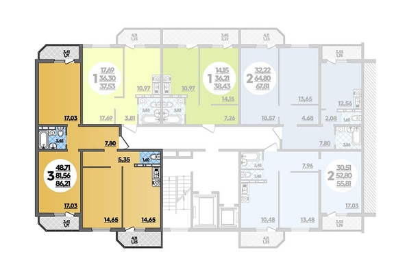 
   Продам 3-комнатную, 86.21 м², ГСС Николая Воробьёва ул, 17

. Фото 1.