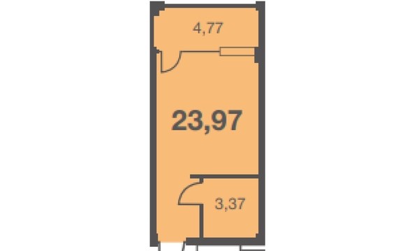 
   Продам 1-комнатную, 23.97 м², Старошоссейная ул, 5к8

. Фото 2.