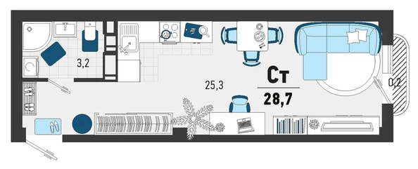 
   Продам 1-комнатную, 29.2 м², Конечная ул, 2

. Фото 18.