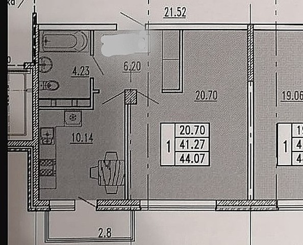 
   Продам 1-комнатную, 44 м², Ивана Голубца ул

. Фото 6.