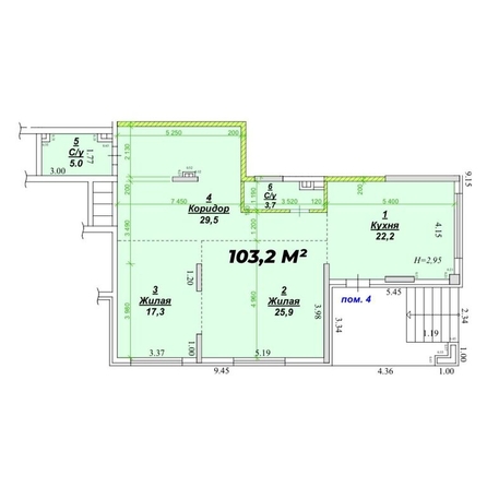 
   Продам 2-комнатную, 103.2 м², Ленина ул, 8

. Фото 1.