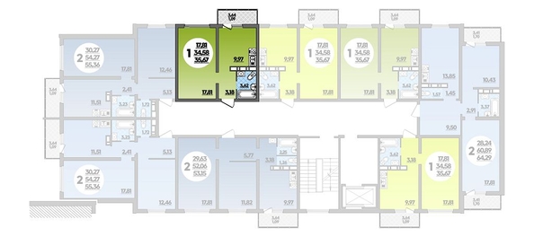 
   Продам 1-комнатную, 35.67 м², Романовский, литера 1

. Фото 1.