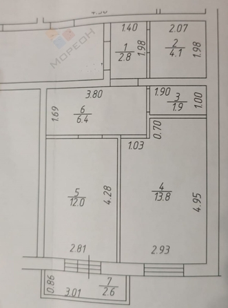 
   Продам 1-комнатную, 43.6 м², Крылатская ул, 23

. Фото 13.