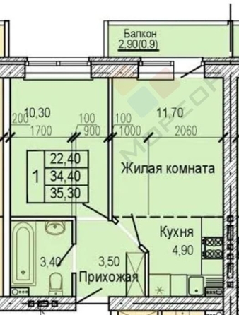 
   Продам 1-комнатную, 35 м², Измаильская ул, 82к1

. Фото 11.