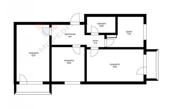 
   Продам 3-комнатную, 65 м², Бабушкина ул, 281/1

. Фото 15.