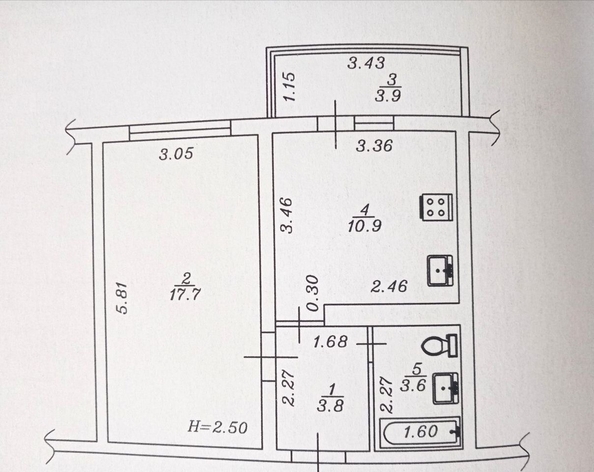 
   Продам 1-комнатную, 36 м², Адмирала Пустошкина ул, 22к4

. Фото 11.