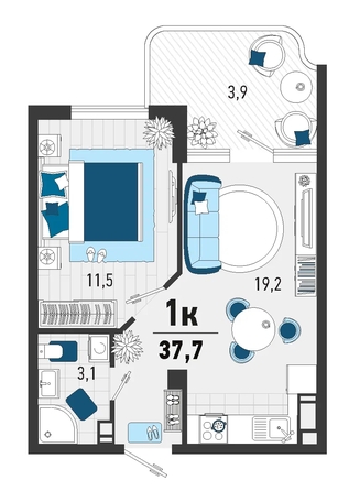 
   Продам 1-комнатную, 33.4 м², Конечная ул, 2

. Фото 1.