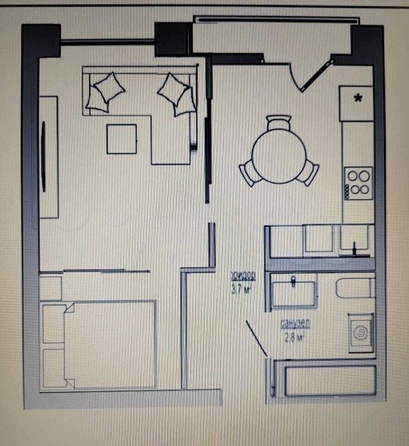 
   Продам 1-комнатную, 42 м², Владимирская ул, 142

. Фото 12.