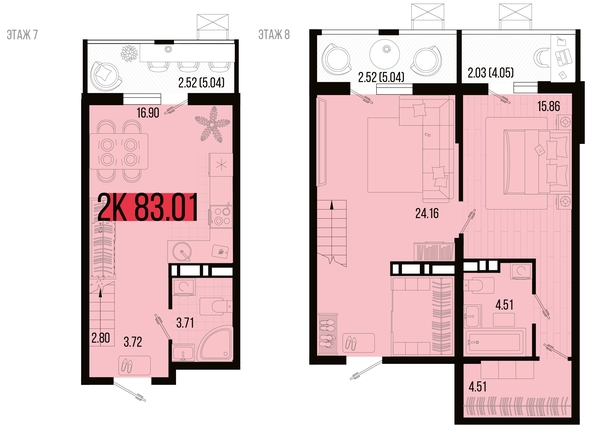 
   Продам 2-комнатную, 83.01 м², Цветной бульвар, литер 1

. Фото 4.